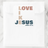Love Like Jesus - John 15:12 Women's Christian スクエアシール (バッグ)