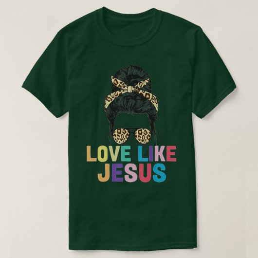 Love Like Jesus Religious God Christian  Women Men Tシャツ (デザイン正面)