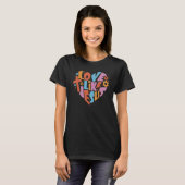 Love Like Jesus Religious God Christian Words On B Tシャツ (正面フル)