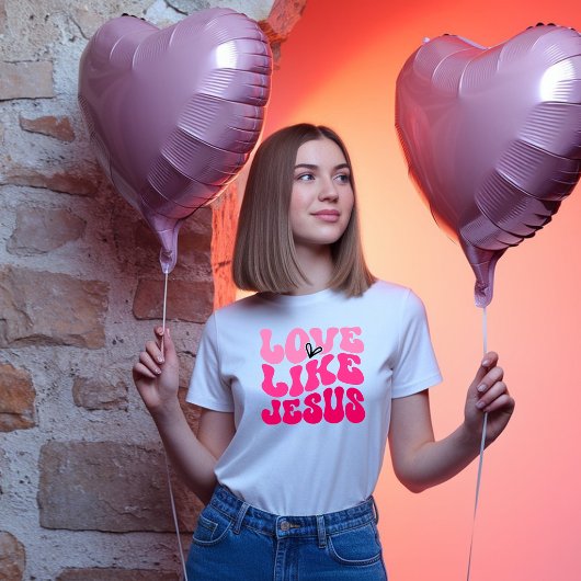 Love Like Jesus Retro Valentine's Tee Tシャツ