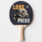 LOVE × LION Ver. A - Custom スケートボード 卓球ラケット (正面)