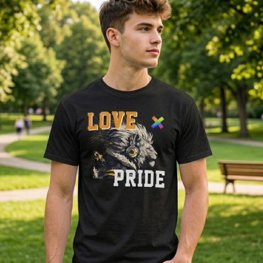 LOVE × LION Ver. A - Custom スケートボード Tシャツ
