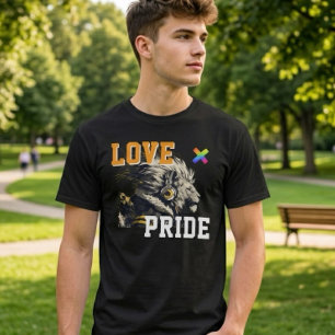 LOVE × LION Ver. A - Custom スケートボード Tシャツ
