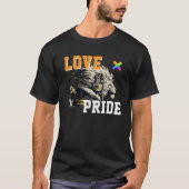 LOVE × LION Ver. A - Custom スケートボード Tシャツ (正面)