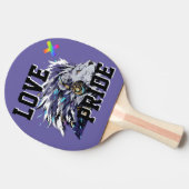 LOVE × LION Ver. B - Custom スケートボード 卓球ラケット (横)