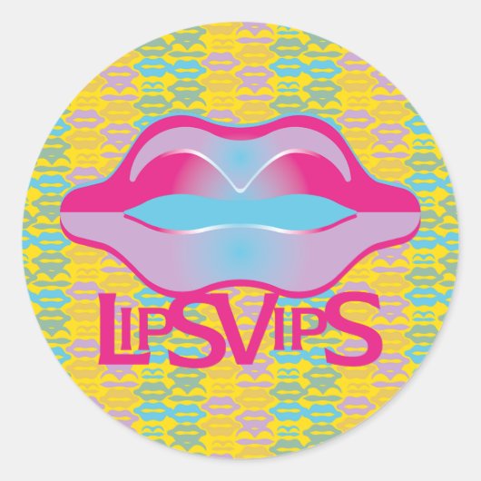Love Lips Vips by masanser ラウンドシール (正面)