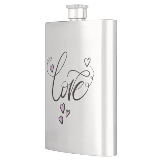 Love Liquid Gold | Sleek Minimalist Script Party  フラスク (左)