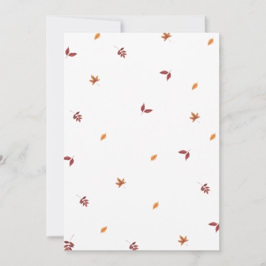 Love Little Pumpkin Baby Shower 招待状 (裏面)