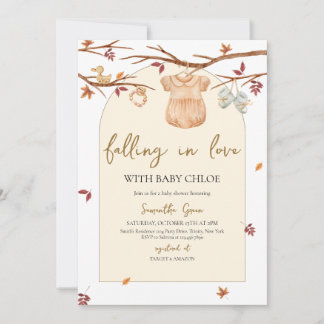 Love Little Pumpkin Baby Shower 招待状