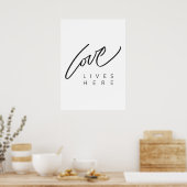 LOVE LIVES HEREポスター ポスター (キッチン)