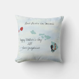 Love Lives In Hawaii州形カスタム写真 クッション