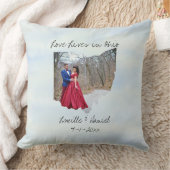 Love Lives In Ohio州の形をしたカスタム写真 クッション (ブランケット)