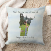 Love Lives In Vermont州形のカスタム写真 クッション (ブランケット)