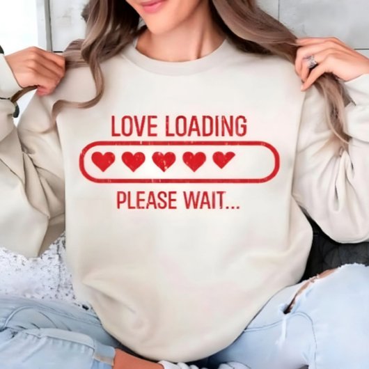 Love Loading Valentine Graphic Women's T-shirt Tシャツ