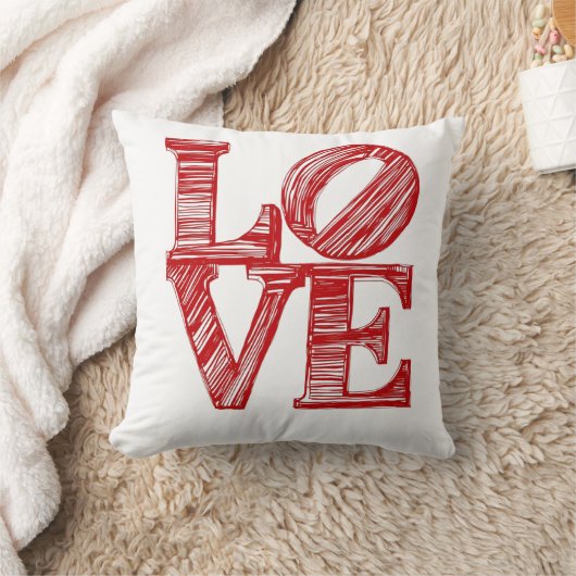 LOVE Logo Pillow, Valentine's day gift クッション (ブランケット)