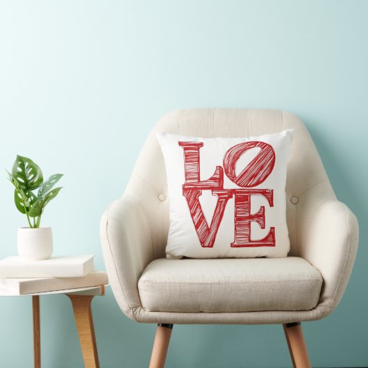 LOVE Logo Pillow, Valentine's day gift クッション (椅子)