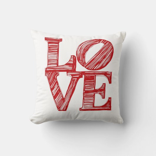 LOVE Logo Pillow, Valentine's day gift クッション (正面)