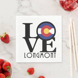 LOVE Longmont Colorado スタンダードランチョンナプキン