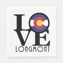 LOVE Longmont Colorado スタンダードランチョンナプキン