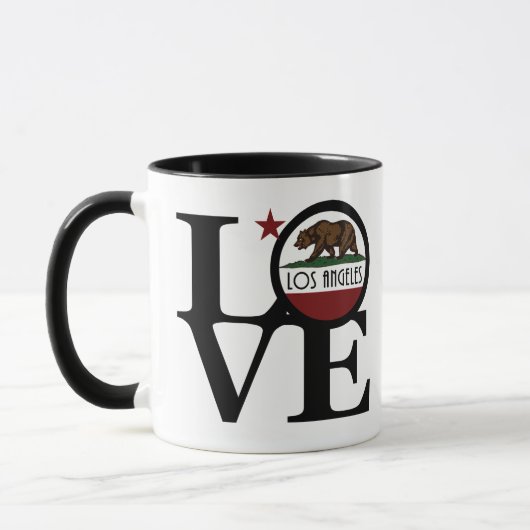 LOVE Los Angeles California  マグカップ (左)