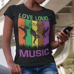 Love Loud Music Countryテクノ Tシャツ