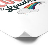 Love Louder - LGBTQ+ Rainbow Inspirational Poster ポスター (角)