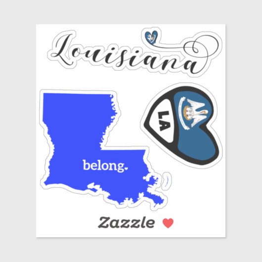 Love Louisiana, Sheet of Die Cutスタンプ シール (シート)