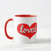 LOVE LOVE – 赤い愛のハート- マグカップ (左)