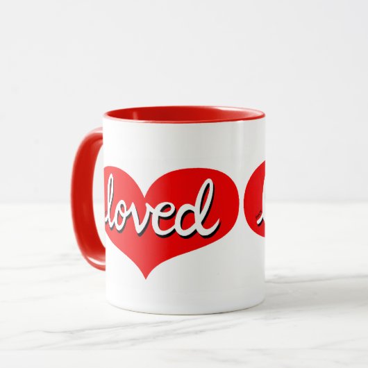 LOVE LOVE – 赤い愛のハート- マグカップ (正面左)