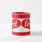 LOVE LOVE – 赤い愛のハート- マグカップ (中央)