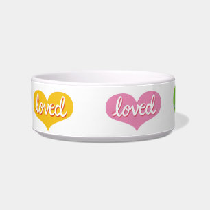 LOVE LOVED – 愛 – 色の愛のハート ボウル