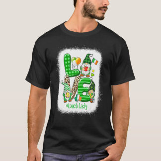 Love Lunch Lady Gnome Funny St Patrick's Day Lucky Tシャツ