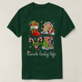 Love Lunch Lady Life & Cafeteria Snowflake Christm Tシャツ (デザイン正面)