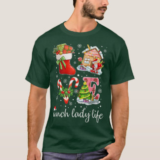 Love Lunch Lady Life & Cafeteria Snowflake Christm Tシャツ