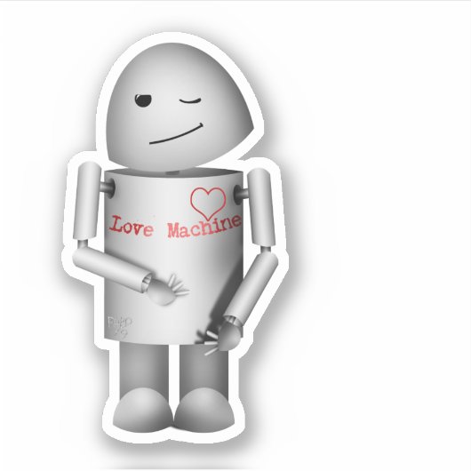 Love Machine Valentine シール (正面)
