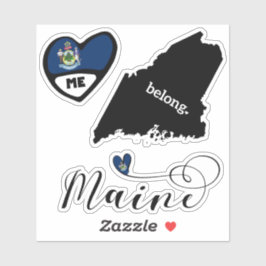 Love Maine, 3デザイン, Die Cutスタンプ シール