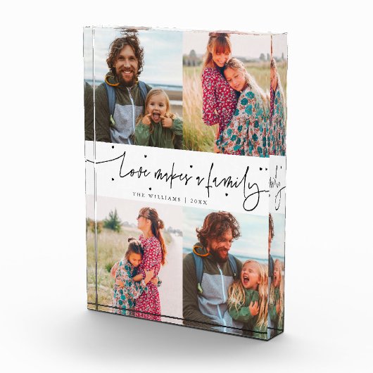 Love Makes a Family Modern Script フォトブロック (右)