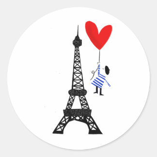 Love makes him fly, in Paris ラウンドシール