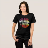 Love Makes Me Unstable - タイポグラフィ歪曲デザイン トライブレンドTシャツ (正面全面)