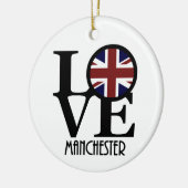 LOVE Manchester England セラミックオーナメント (左)