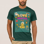 Love Mankind Be Kind Tee – ポジティブなメッセージ  Tシャツ (正面)