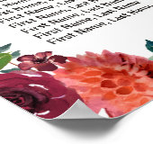 Love Mason Jar 6テーブル結婚のシーティングチャート ポスター (角)