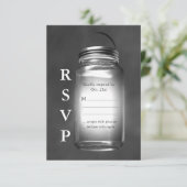 Love Mason Jars on Chalkboard RSVP (スタンド正面)