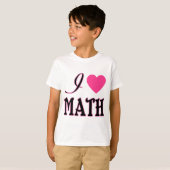 Love Math Pinkハートロゴ Tシャツ (正面フル)