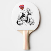 Love Meハート（犬） 卓球ラケット (裏面)