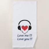 LOVE ME LOVE YOU ビーチタオル (正面)