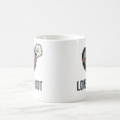Love Me Not | 楽しい失恋デザイン コーヒーマグカップ (中央)