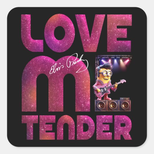 Love me tender スクエアシール (正面)