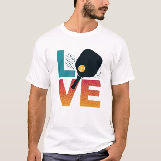 Love means nothing in pickleball tシャツ (正面)