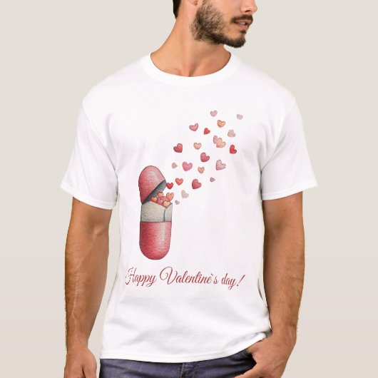 Love Medicine Valentine's Day Design Tシャツ (正面)